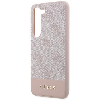 Guess GUHCS23MG4GLPI S23+ S916 růžové/růžové pevné pouzdro 4G Stripe Collection