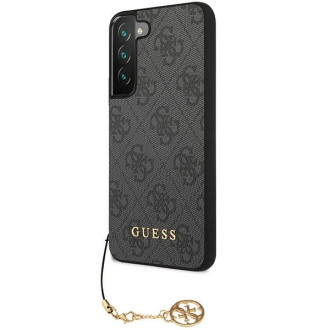 Guess GUHCS23MGF4GGR S23+ S916 šedo/šedé pevné pouzdro 4G Charms Collection