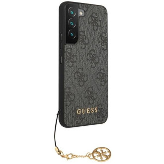 Guess GUHCS23MGF4GGR S23+ S916 šedo/šedé pevné pouzdro 4G Charms Collection