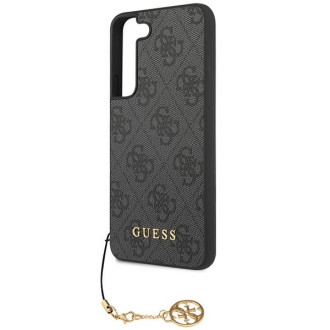 Guess GUHCS23MGF4GGR S23+ S916 šedo/šedé pevné pouzdro 4G Charms Collection