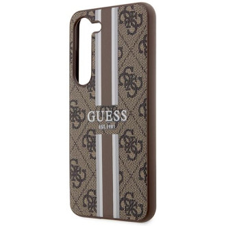 Guess GUHCS23MP4RPSW S23+ S916 hnědé/hnědé pevné pouzdro 4G Printed Stripe