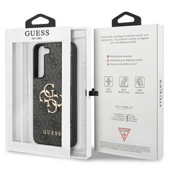 Guess GUHCS23S4GMGGR S23 S911 šedo/šedé pevné pouzdro 4G Big Metal Logo