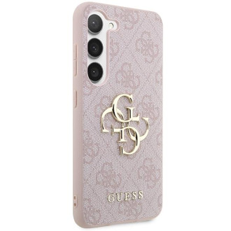 Guess GUHCS23S4GMGPI S23 S911 růžové/růžové pevné pouzdro 4G Big Metal Logo