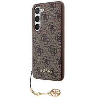 Guess GUHCS23SGF4GBR S23 S911 hnědé/hnědé pevné pouzdro 4G Charms Collection
