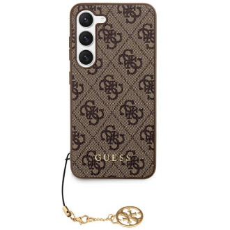 Guess GUHCS23SGF4GBR S23 S911 hnědé/hnědé pevné pouzdro 4G Charms Collection