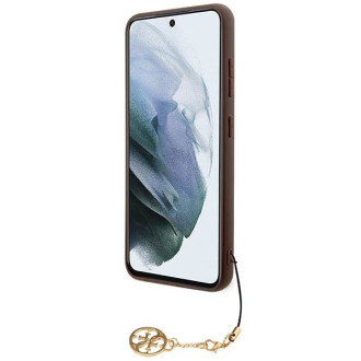 Guess GUHCS23SGF4GBR S23 S911 hnědé/hnědé pevné pouzdro 4G Charms Collection