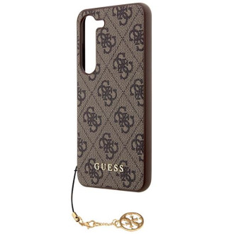 Guess GUHCS23SGF4GBR S23 S911 hnědé/hnědé pevné pouzdro 4G Charms Collection