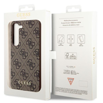 Guess GUHCS23SGF4GBR S23 S911 hnědé/hnědé pevné pouzdro 4G Charms Collection