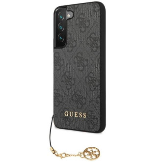 Guess GUHCS23SGF4GGR S23 S911 šedo/šedé pevné pouzdro 4G Charms Collection