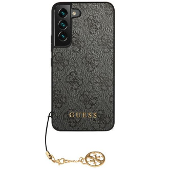 Guess GUHCS23SGF4GGR S23 S911 šedo/šedé pevné pouzdro 4G Charms Collection