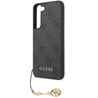 Guess GUHCS23SGF4GGR S23 S911 šedo/šedé pevné pouzdro 4G Charms Collection