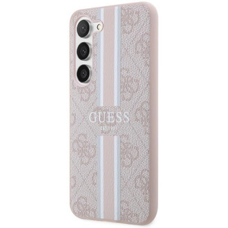 Guess GUHCS23SP4RPSP S23 S911 růžové/růžové pevné pouzdro 4G Printed Stripe