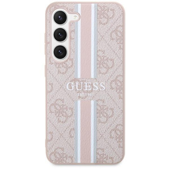 Guess GUHCS23SP4RPSP S23 S911 růžové/růžové pevné pouzdro 4G Printed Stripe