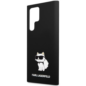 Karl Lagerfeld KLHCS23LSNCHBCK S23 Ultra S918 pevné pouzdro černá/černá silikonová chupette