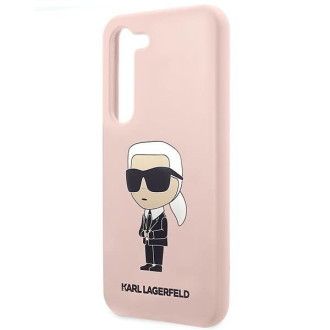 Karl Lagerfeld KLHCS23MSNIKBCP S23+ S916 pevné pouzdro růžové/růžové silikonový Ikonik