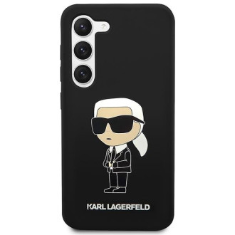 Karl Lagerfeld KLHCS23SSNIKBCK S23 S911 pevné pouzdro černo/černý silikonový Ikonik