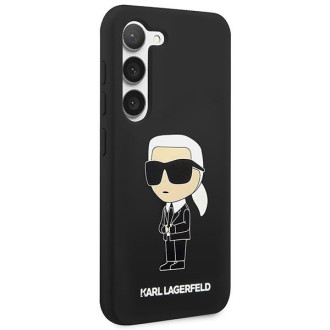 Karl Lagerfeld KLHCS23SSNIKBCK S23 S911 pevné pouzdro černo/černý silikonový Ikonik