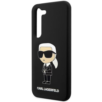 Karl Lagerfeld KLHCS23SSNIKBCK S23 S911 pevné pouzdro černo/černý silikonový Ikonik