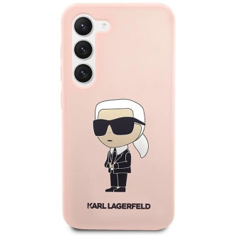 Karl Lagerfeld KLHCS23SSNIKBCP S23 S911 pevné pouzdro růžové/růžové silikonový Ikonik