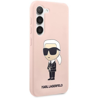 Karl Lagerfeld KLHCS23SSNIKBCP S23 S911 pevné pouzdro růžové/růžové silikonový Ikonik
