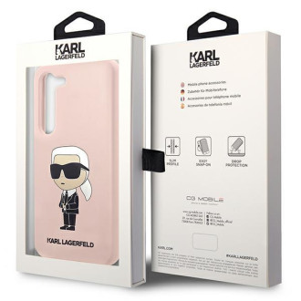 Karl Lagerfeld KLHCS23SSNIKBCP S23 S911 pevné pouzdro růžové/růžové silikonový Ikonik