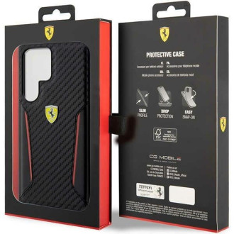 Ferrari FEHCS23LNPYK S23 Ultra S918 černo/černé pevné pouzdro Carbon Contrast Edges