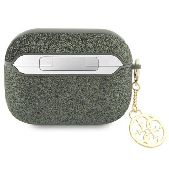 Guess GUAP2GLGSHA kryt AirPods Pro 2 zelený/kaki Glitter Flake 4G Charm
