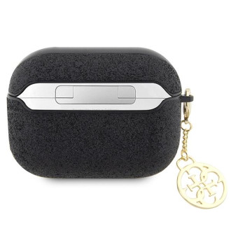 Guess GUAP2GLGSHK kryt AirPods Pro 2 černo/černý Glitter Flake 4G Charm