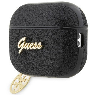 Guess GUAP2GLGSHK kryt AirPods Pro 2 černo/černý Glitter Flake 4G Charm