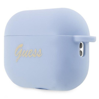 Guess GUAP2LSCHSB kryt AirPods Pro 2 modrý/modrý Silicone Charm Heart Collection