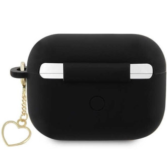 Guess GUAP2LSCHSK kryt AirPods Pro 2 černo/černý Silicone Charm Heart Collection