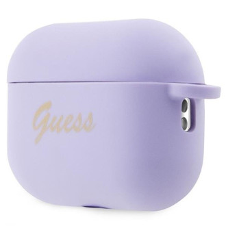 Guess GUAP2LSCHSU kryt AirPods Pro 2 fialový/fialový Silicone Charm Heart Collection