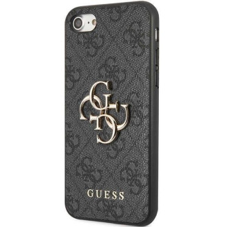 Guess GUHCI84GMGGR iPhone 7/8/SE 2020/ 2022 šedý/šedý pevný obal 4G velké kovové logo