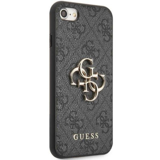 Guess GUHCI84GMGGR iPhone 7/8/SE 2020/ 2022 šedý/šedý pevný obal 4G velké kovové logo