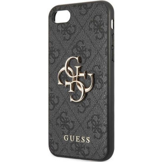 Guess GUHCI84GMGGR iPhone 7/8/SE 2020/ 2022 šedý/šedý pevný obal 4G velké kovové logo