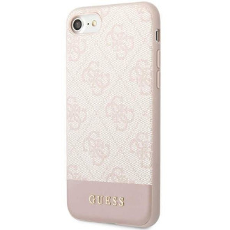 Guess GUHCI8G4GLPI iPhone 7/8/SE 2020/ 2022 růžové/růžové pevné pouzdro 4G Stripe Collection
