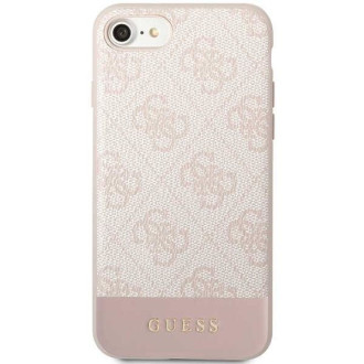 Guess GUHCI8G4GLPI iPhone 7/8/SE 2020/ 2022 růžové/růžové pevné pouzdro 4G Stripe Collection