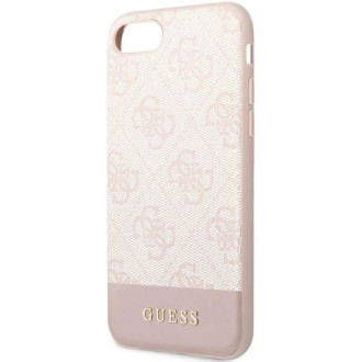Guess GUHCI8G4GLPI iPhone 7/8/SE 2020/ 2022 růžové/růžové pevné pouzdro 4G Stripe Collection