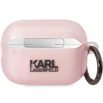 Karl Lagerfeld KLAP2HNCHTCP kryt Airpods Pro 2 růžový/růžový Ikonik Choupette