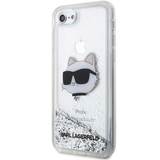 Karl Lagerfeld KLHCI8LNHCCS iPhone 7/8/ SE 2020/2022 stříbrný/stříbrný pevný obal Glitter Choupette Head