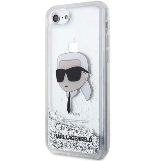 Karl Lagerfeld KLHCI8LNKHCH iPhone 7/8/ SE 2020/2022 stříbrný/stříbrný pevný obal Glitter Karl Head