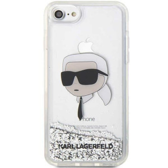 Karl Lagerfeld KLHCI8LNKHCH iPhone 7/8/ SE 2020/2022 stříbrný/stříbrný pevný obal Glitter Karl Head