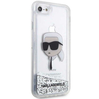 Karl Lagerfeld KLHCI8LNKHCH iPhone 7/8/ SE 2020/2022 stříbrný/stříbrný pevný obal Glitter Karl Head