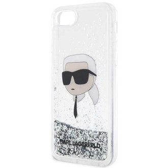 Karl Lagerfeld KLHCI8LNKHCH iPhone 7/8/ SE 2020/2022 stříbrný/stříbrný pevný obal Glitter Karl Head