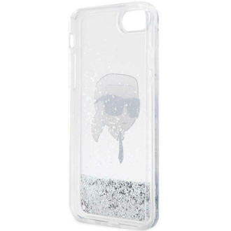 Karl Lagerfeld KLHCI8LNKHCH iPhone 7/8/ SE 2020/2022 stříbrný/stříbrný pevný obal Glitter Karl Head