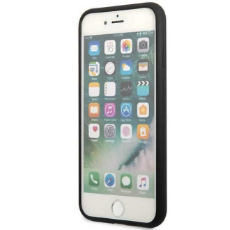 Karl Lagerfeld KLHCI8SNCHBCK iPhone 7/8/ SE 2020/2022 pevné pouzdro černá/černá silikonová chupette