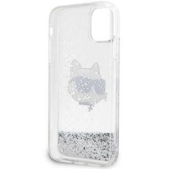 Karl Lagerfeld KLHCN61LNCHCS iPhone 11/ XR stříbrný/stříbrný pevný obal Glitter Choupette Head