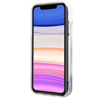 Karl Lagerfeld KLHCN61LNCHCS iPhone 11/ XR stříbrný/stříbrný pevný obal Glitter Choupette Head