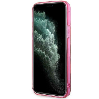 Karl Lagerfeld KLHCP12MLNCHCP iPhone 12/12 Pro 6,1&quot; růžové/růžové pevné pouzdro Glitter Choupette Head