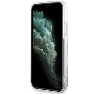 Karl Lagerfeld KLHCP12MLNHCCS iPhone 12/ 12 Pro 6,1&quot; stříbrný/stříbrný pevný obal Glitter Choupette Head